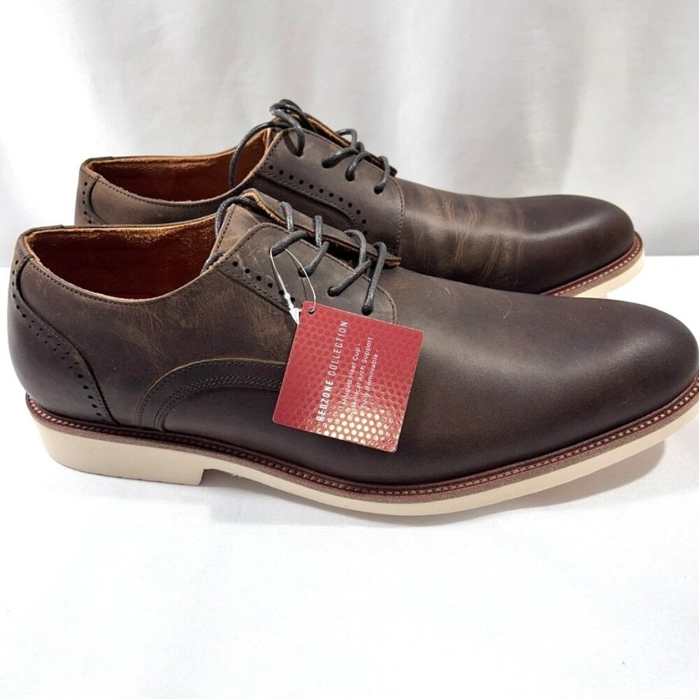Stacy‎ Adams Wescott Plain Toe Oxford Men's Shoes Brown US 11M -New with Defects
